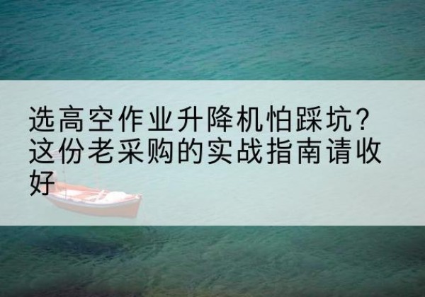 石柱高空作业升降机厂家推荐-选高空作业升降机怕踩坑？这份老采购的实战指南请收好
